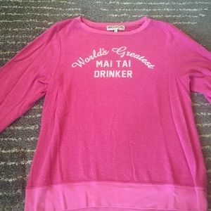 PInk Wildfox baggy beach jumper